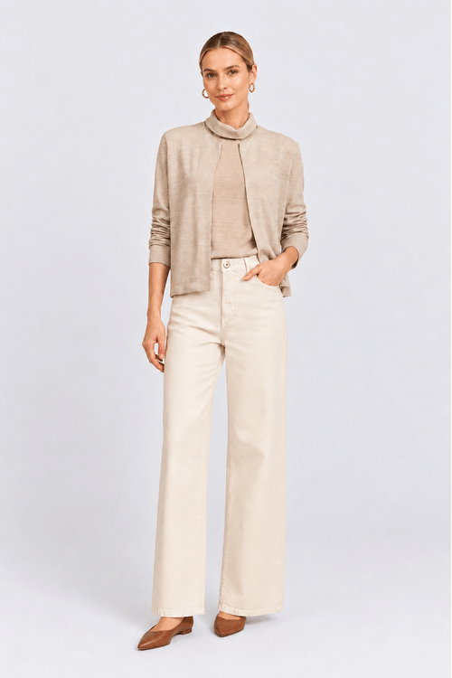 196334Calca wide leg denim chino